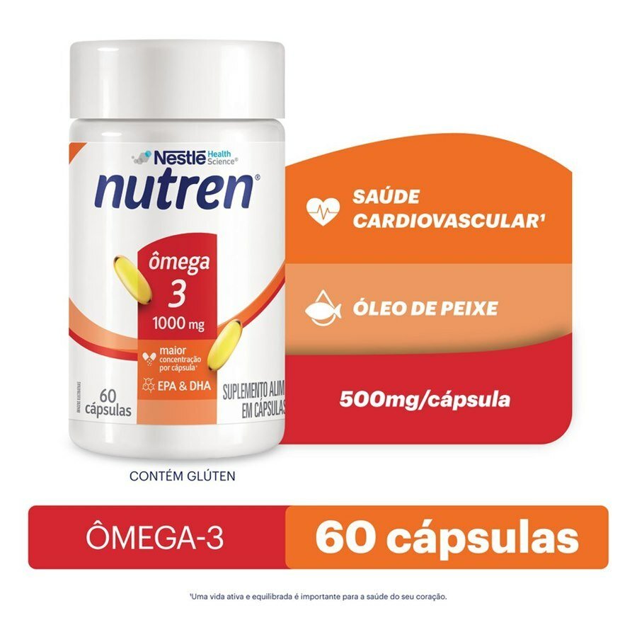 Nutren Ômega 3 1000mg 60 Cápsulas